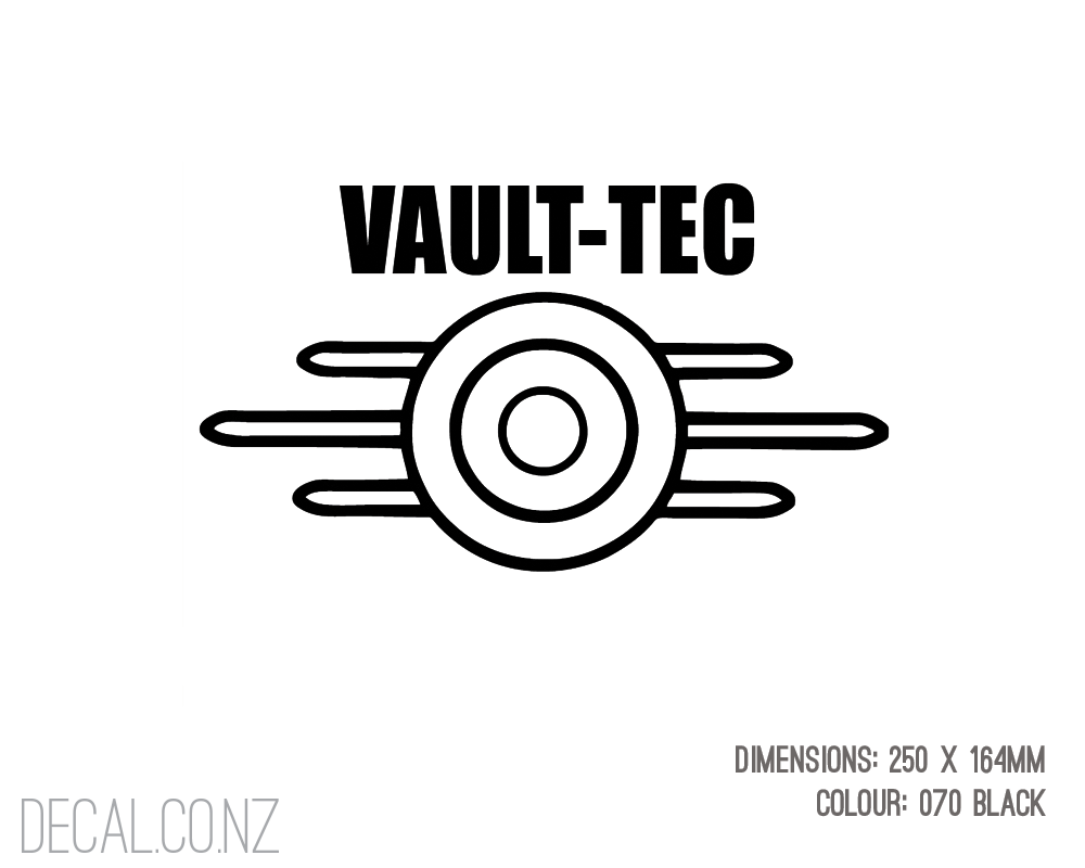 Vault-Tec Fallout Vinyl Decal – Large – Car / Laptop Sticker