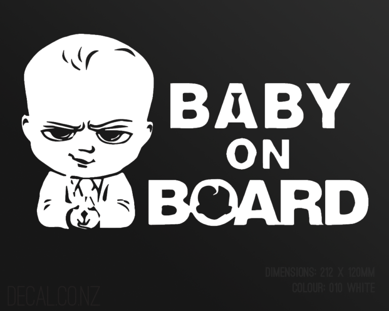 Boss Baby On Board Decal.co.nz