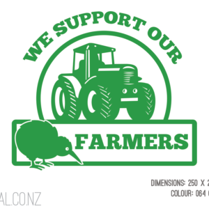 We Support Our Kiwi Farmers Tractor Decal