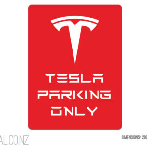 Tesla Parking Only Aluminium Signage Panel