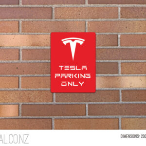 Tesla Parking Only Aluminium Signage Panel