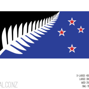 Lockwood Design New Zealand Silver Fern Flag Printed Decal