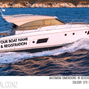 Custom Boat / Yacht Name & Registration Text or Custom Image 800x400mm